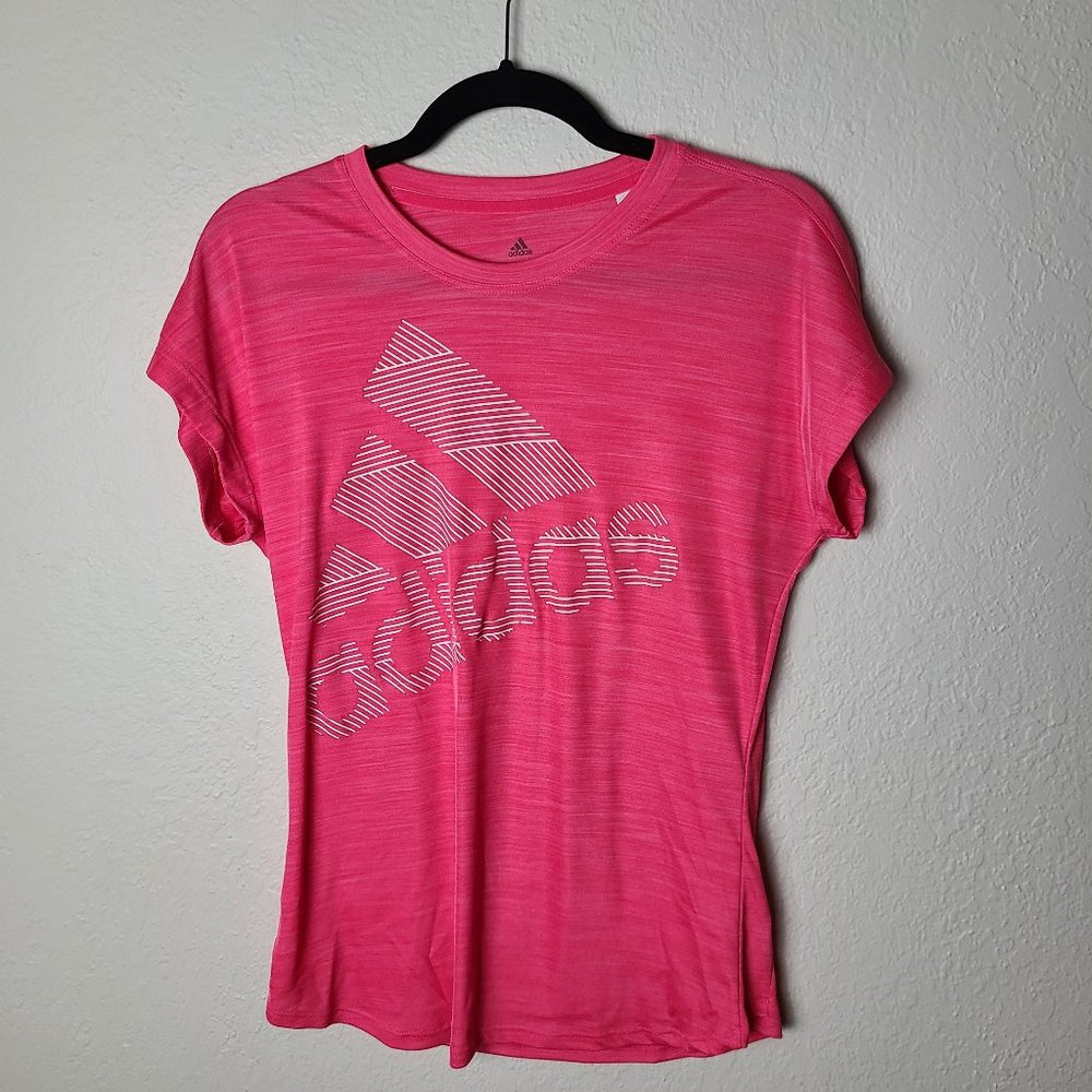 Adidas Pink Short Sleeve T-Shirt Size Medium